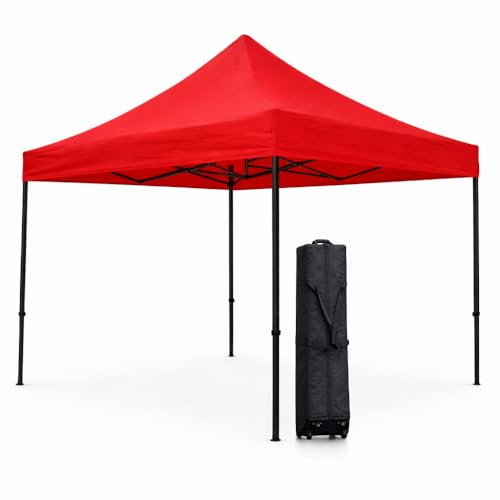 TERRE JARDIN Tonnelle Pliante Pro - Barnum Jardin, Réception, Marché | Barnum professionnel 3 x 3 m couvrant 9 m², structure acier peint époxy, toile polyester 250 g/m² étanche et anti-UV 30+