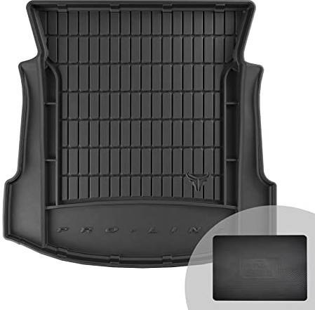 FROGUM ProLine 3D Gummimatte Exklusive Auto Kofferraummatte Kofferraumwanne für Tesla Model 3 ab 2017 | Bequemer Organiser | Die höchsten Kanten