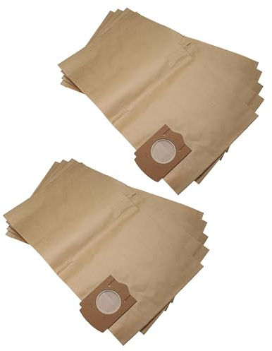 vhbw 10x Sacs compatible avec Bosch PAS 11-25 F, PAS 900 aspirateur - 50cm x 30cm marron