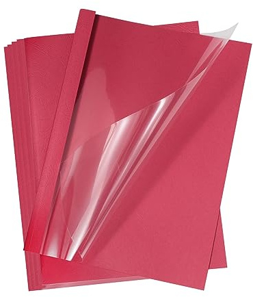 PATIKIL Cubierta de encuadernación térmica de 0.2 pulgadas, 10 piezas de polietileno con capacidad para 35-50 hojas, carpeta protectora de archivos de papel de presentación con pegamento termofusible