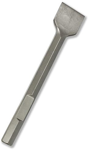 WERHE® Profi HEX28 Spatmeißel 75 x 400 mm – Flachmeißel für Abbruchhammer – Robuster Werkzeugstahl