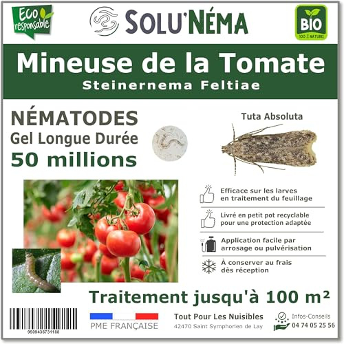 SOLUNEMA - Nématodes contre les mineuses de la tomate - 50 Millions Longue Durée