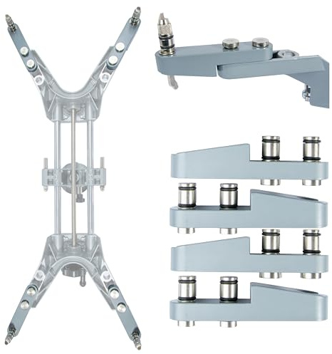 AUTOSOLO Wheel Clamp Extension Kit - Extends Wheel Clamp Rim Compatibility to 30 Inches - Durable Die Cast Injection, Easy to Install - 4 Piece Set, Grey