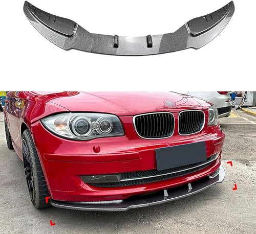zjxmnb Auto Frontstoßstangen Spoilerlippe Splitter für BMW 1 Series E81 E82 E87 E88 LCI 2008-2011, Lip Diffusor Antikollisions Kinnschutz Body Kit Tuning Auto Zubehör