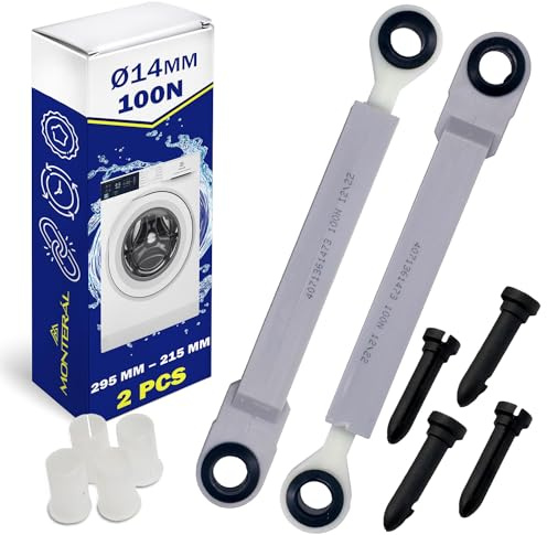 2 Stoßdämpfer Waschmaschine 100N Ø14mm 295-215 mm 4055211207 für Aeg | Garantie 10 Jahre - MONTERAL