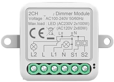 HAPRSLIKG 1 pz Dimmer Switch LED Light 1/2 Gruppo Dimmer Switch Module Supporta Il Controllo a 2 Vie(2 Gang)