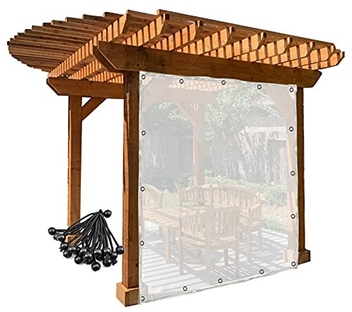 Transparente wasserdichte Plane mit Öse, für Gartenpavillon, strapazierfähig und staubdicht, Outdoor-Vorhang, nach Maß, 1,2 x 2,2 m