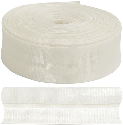 AERZETIX - C77346 - Gefaltetes schrägband 9 Meter x 18mm - aus Polyester - Farbe Ecru