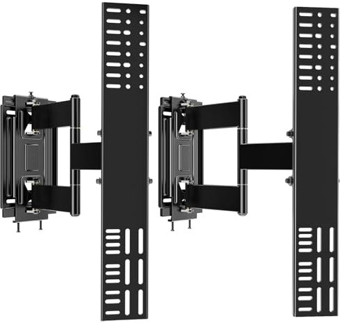 HOME VISION Strapazierfähige vollbewegliche TV-Wandhalterung für 122-300 cm (48-120 Zoll) Flach-/gebogene Fernseher, 90 kg Kapazität, flaches Profil, ultradünnes Design mit Schwenk-/Neigung