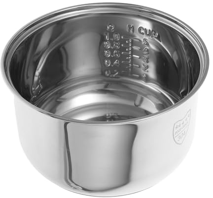 OFFSCH Universal Rice Cooker Inner Pot Replacement Stainless Steel Liner 7.28 Inch for Electric Cooker Boiling Stewing and Porridge Cooking