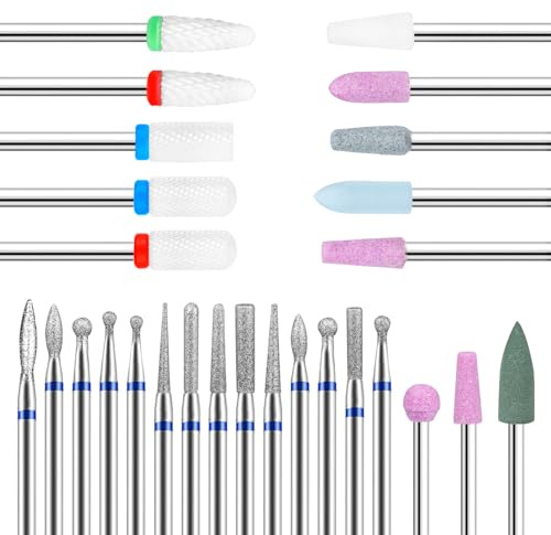 Carehabi 27-teiliges Nagelbohrer-Set, Bohrer für Nägel zum Entfernen von Gel und Nagelhaut