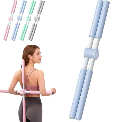 Barre de yoga correcteur de posture, correcteur de posture et entraîneur de posture | 80 cm | Barre dorsale 2 en 1 pour yoga, gymnastique, entraînement du dos | Mousse antidérapante pour adultes et