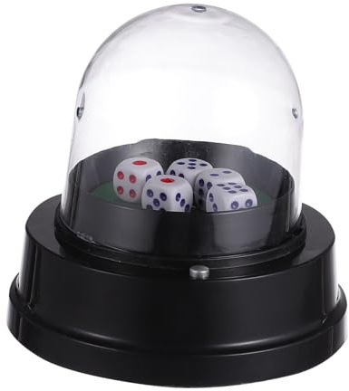 SUPVOX Gobelet à Dés Électrique Compact sans Batterie avec Dés Noirs pour Jeux de Bar et Club Outil de Divertissement pour Soirées et Jeux de Société