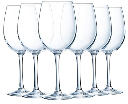 Chef & Sommelier – Colección Cabernet – Juego de 6 copas Tulipa con pie 35 cl – Fabricadas en Francia – Embalaje reforzado
