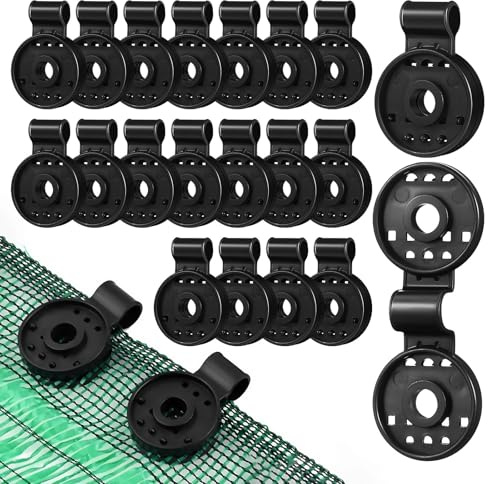 YARNOW 50 Clip per Teli Ombreggianti Resistenti Bloccaggio Rapido, Morsetti Leggeri per Rete da Giardino e Tende da Sole, Fissaggio Sicuro per Vele Ombreggianti in Esterno