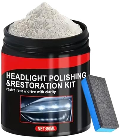 Kit Di Lucidatura Fari Polvere Di Lucidatura Per I Vetri Dei Veicoli Da | Rimozione Dei Fari Adatto A Auto Automobili Camion SUV Parabrezza Casa Cucina Bagno Finestra