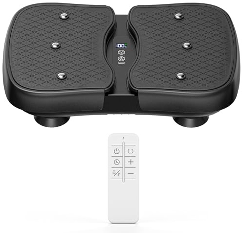 Mini Plataforma Vibratoria con Calefacción, 6 Niveles Mando y Pantalla LCD