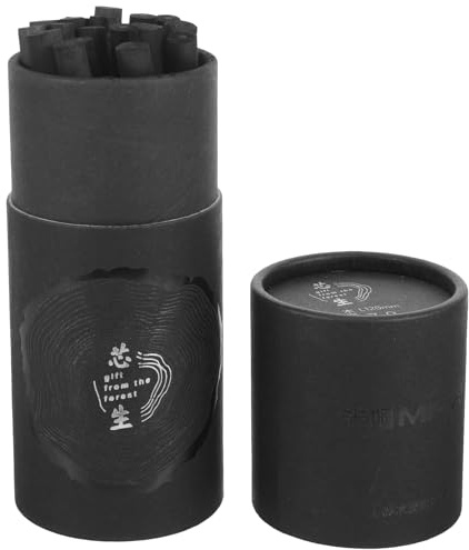 GETAJGHSD 20 Barras de Carbón Comprimido para Pintar, Palitos de Carbón de Sauce Duraderos de 7-9 Mm de Diámetro, Kit Dibujo Carboncillo para Sombreado Artístico y Bocetos Profesionales