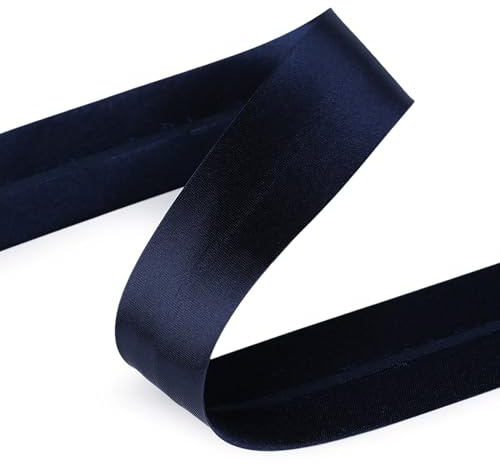 Schrägband Satin 30 mm doppelt gefalzt – 25 m Rolle – Einfassband/Kantenband zum Nähen – hochwertiges Satinband für Kleidung, Deko & DIY – Farbwahl