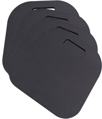 Happyyami Almohadilla para Rodillas 4 Piezas Eva Negra para Jardinería | Ligera y Fácil de Llevar, Uso en Carpintería y Césped, Formato Reducido para Tareas de Apoyo