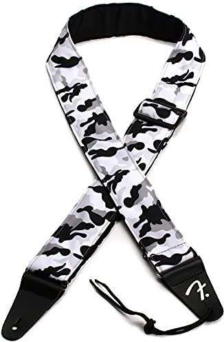 Fender Gitarrengurt, Camo Strap 2, Tarnmuster, 5 cm Breit, Winter Camo