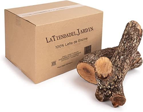 Suinga - 40 kg de chêne. Bûches idéales pour Les cheminées, chaudières, poêles et Feux durables en général. Bois Sec et provenant d'une Taille contrôlée. Fabriqué en Espagne.