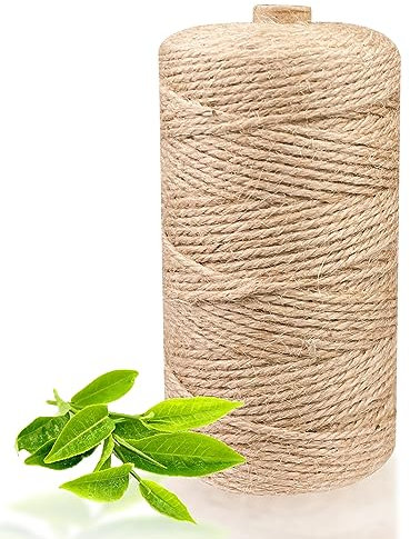 Magrimaxio spago per decorazioni, corda canapa, spago juta, corda iuta, Naturale e Degradabile, per Lavori Creativi, Decorazione di Mobili, Confezioni Regalo, Giardinaggio, (2mm/200 M)