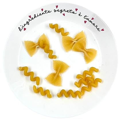 L'ingrediente segreto è l'amore Piatto Bianco Vetro Temperato Personalizzato Idea Regalo Simpatica Divertente Natale Compleanno Famigla Festa della Mamma Nonni Papà Cuoco Diploma Scuola Alberghiera