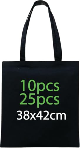Enviroflex Stoffbeutel 38 x 42 cm aus 100% Baumwolle – Tasche zum Bemalen, Plotten, Batiken – Einkaufstasche & Jutebeutel mit langen Henkeln – 5 10 25 oder 250 Stück