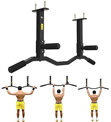 An der Wand montierte Klimmzugstange und Dip-Station, Klimmzugstange mit Mehreren Griffen für das Training zu Hause im Innenbereich, multifunktionales Fitness-Trainingsgerät/B