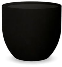 newgarden Macetero Redondo Azalea Decorativo para Interior y Exterior. Muy Resistente a los Rayos UV. Maceta Grande para Flores y Plantas Hecho Polietileno en España (ø40x33 cm, Negro)