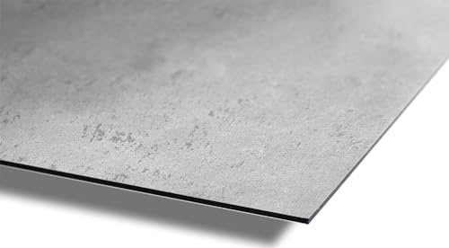 AUPROTEC Aluverbundplatte 3mm Stein grau hell 2550 x 1500 mm Rückwandpaneel Aluminium Verbund Platte I wasserbeständige Wandverkleidung I Wanddeko für Wohn- und Feuchträume Auswahl: 255x150 cm