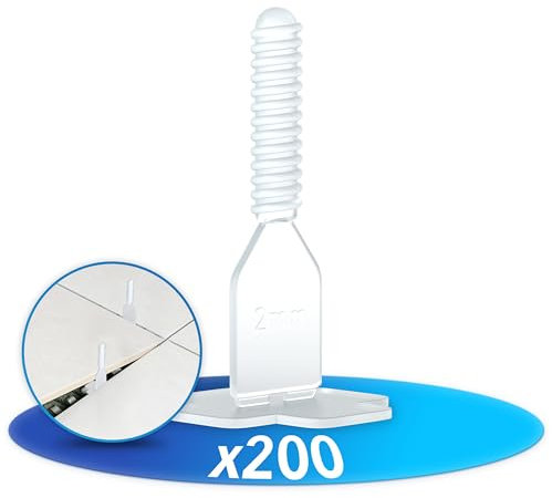 LAINFELD Système de nivellement de carrelage | Largeur de joint 2 mm | Entretoises pour la pose de carrelage | Aide à la pose de carrelage | Outil de pose de carrelage Croix de carrelage 2 mm