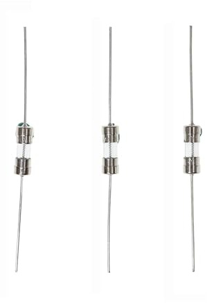 HUABAN 20 Stücke 4A 4 Amp 3.6 * 10mm 250V Glas-Sicherung träge mit Anschlussleitungen