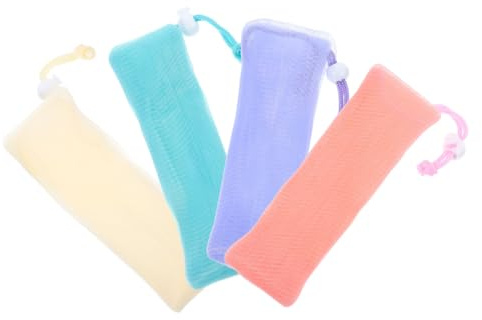 FOYTOKI 4stücke Teiliges Seifenbeutel Aus Mesh Praktische Aufbewahrung Für Handgemachte Seifen Gesichtsreiniger Und Duschgel Für Zuhause Und Reisen