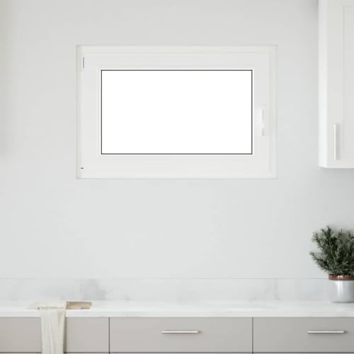 vidaXL Källarfönster RISOR 90x70 cm Tilt- och vridfönster DIN vänster vit