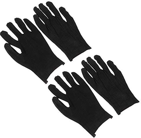 NUOBESTY Paare Verdickte Baumwollhandschuhe Anti- schwarze Arbeitshandschuhe Baumwollhandschuhe für Damen Baumwollhandschuhe für die Arbeit Baumwolle Black