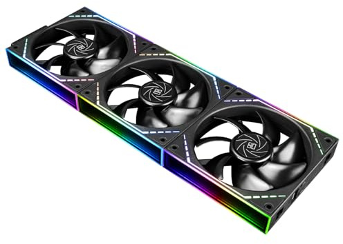 TR-TL-M12Q X3 Caso Fan-120mm Quiet, Funzione PWM, Effetti di illuminazione ARGB Specchio Infinity, Nuovo Modulo di Power Chip semplifica la gestione del cablaggio, Fan 3-Packs