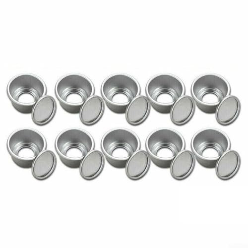 Mini tortiera in alluminio, 5,1 cm, rotonda con fondo rimovibile, per cuocere in casa mousse in chiffon, stampi per budini (10 pezzi)