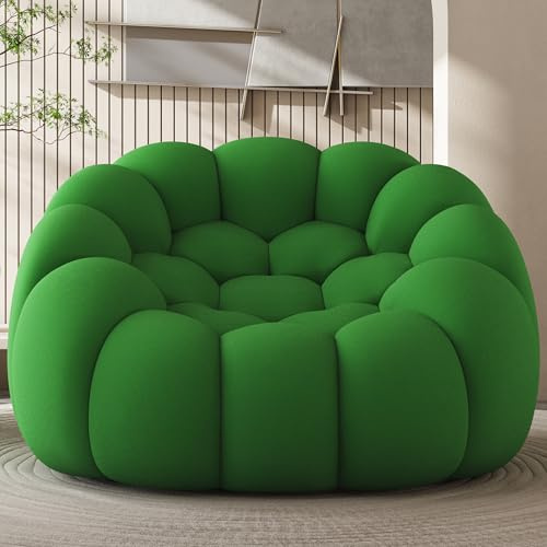 Ligterra Bubble Couch, übergroßes Einzelsofa, Atmungsaktives Netzgewebe, Sprudelnde Faule Bohnenbeutel Couch, 3D-Wabensofa für Wohnzimmer, Büro, Wohnung (118.5 * 110 * 66.5 Grün)