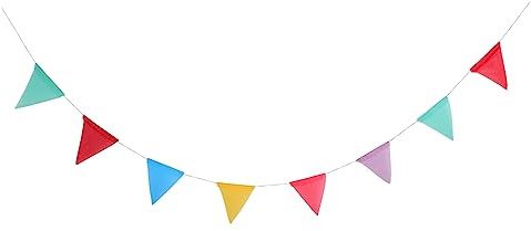 Gatuida 1 paquete Banderín de Tela para Decoración de Bodas y Fiestas Guirnalda Triangular de Tela Floral para Celebraciones Metros de y Color Casa