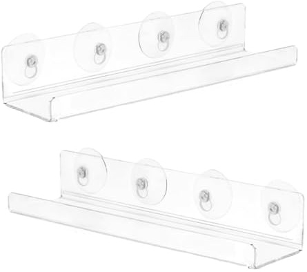 ZEPFJHE Estante de extensión de acrílico para alféizar de ventana, soporte con ventosa para macetas de balcón, jardín de hierbas y suculentas, soporte para plantas de interior
