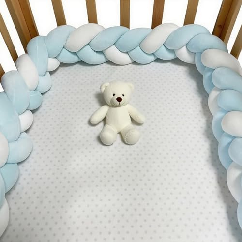RZYW Cojines Cama Decorativos Alfombra Anticolisión Alfombra Anticolisión para Cama Trenza Almohada De Serpiente De Nudo AnticolisióN Chichonera Cuna Adecuado,S11,300CM