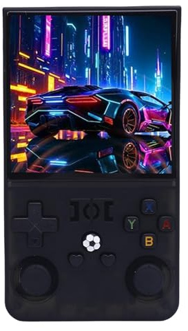 Xiuganpo Open Source Gaming -Konsole, ABS Transparente Schwarze Handheld -Spielkonsole 4 Zoll Bildschirm USB C Anschluss für Outdoor (128G)