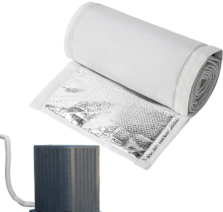 AC Pipe Insulation Cover - 72 X 10.2 Inch Pipe Wrap, 3 Layer Thermal Resistant Waterproof Sleeve | for Split System Plumbing Freeze Prevention Outdoor HVAC Protection Home Office Basement