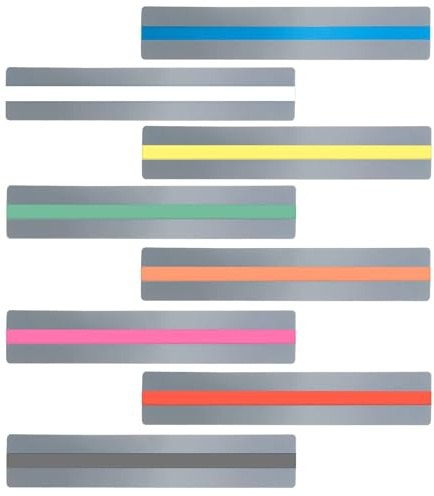8 strisce per evidenziare la lettura guidata, righelli colorati sovrapposti per lettura per dislessia, Irlens ADHD, per ridurre lo stress visivo, sovrapporre gli aiuti visivi, righello per leggere
