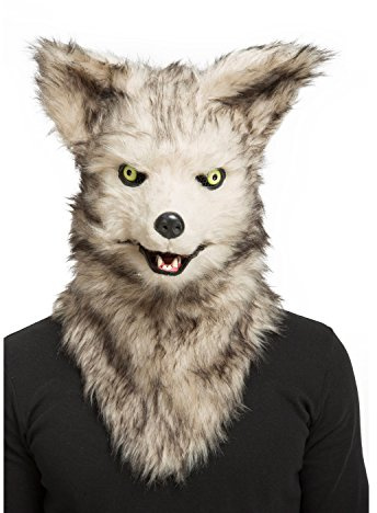 viving Kostüme viving costumes204678 Wolf Maske mit beweglichen Kiefer (One Size)
