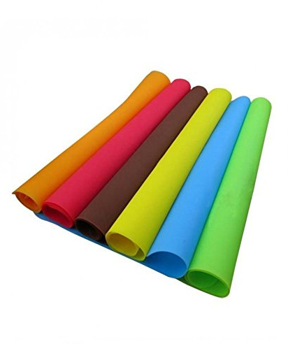 LVEDU 4 Pack Silicone Baking Mats, 40 x 30 cm Baking Tray Liner Sheet, Non Stick Silicon Liner for Bake Pans & Rolling
