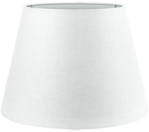 Wogati® Premium Lampenschirm | Größe: L | Farbe: Weiß | E14 | konisch | Baumwolle | für Stehlampen, Hängelampen, Tischlampen, Deckenlampen