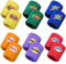 Gejoy 24 Stück Kinder Sport Armbänder Bunte Handgelenk Schweißbänder Baumwolle Frottee Armbänder mit Pow Zap Design für Sport Geburtstagsfeier Gefälligkeiten, 6 Stile